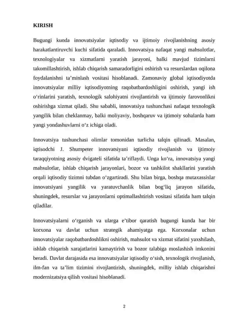 Innovatsiyaga kirish 2
