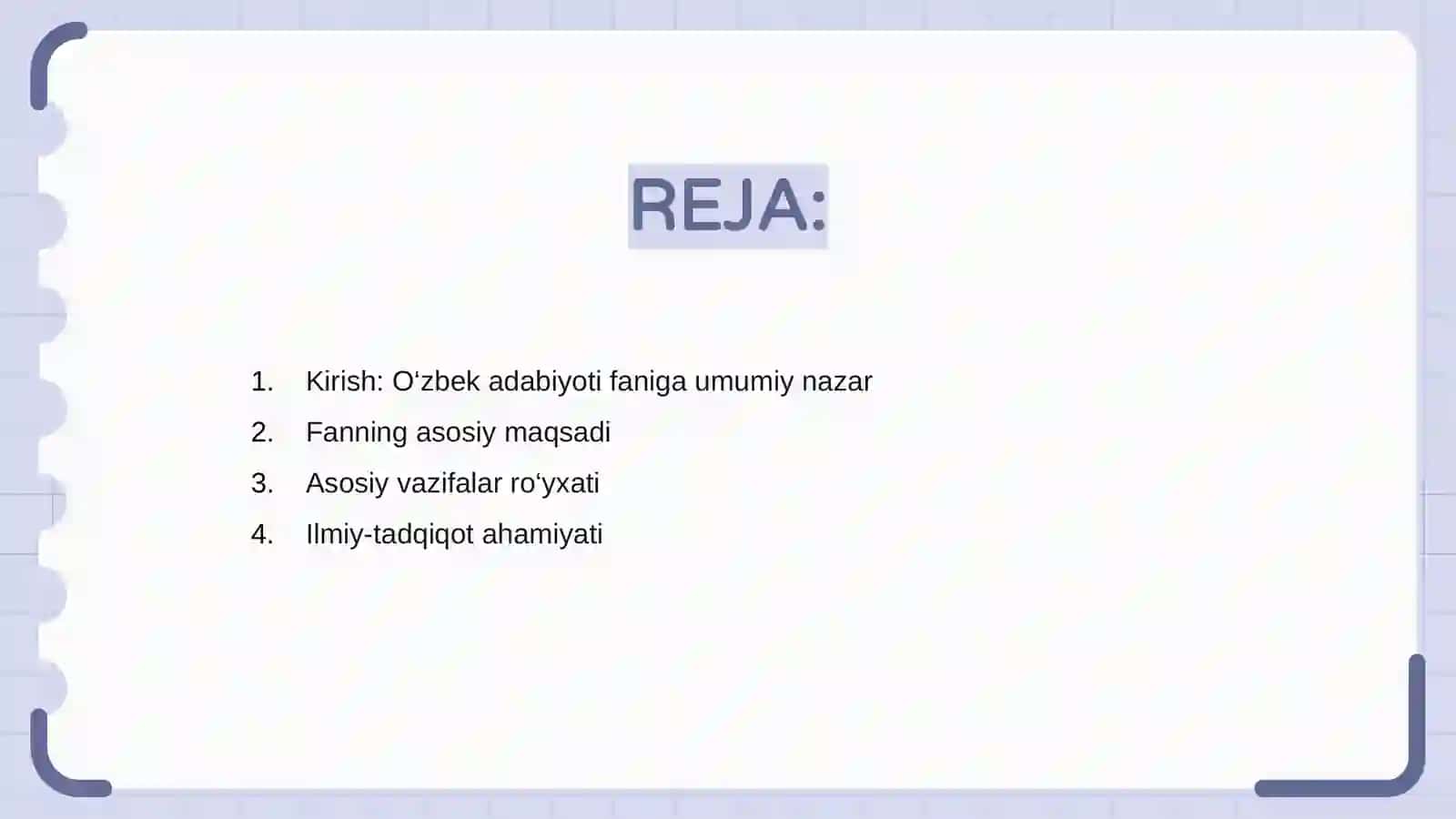 O'zbek adabiyoti fanining maqsad va vazifalari 2