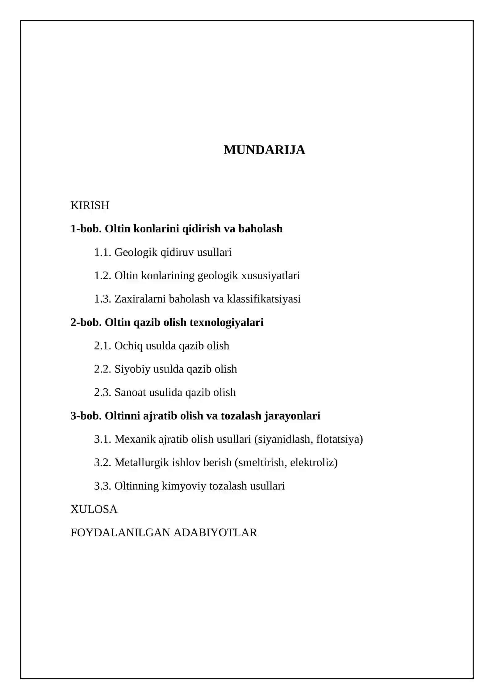 Oltin ishlab chiqarish texnologiyasi 2