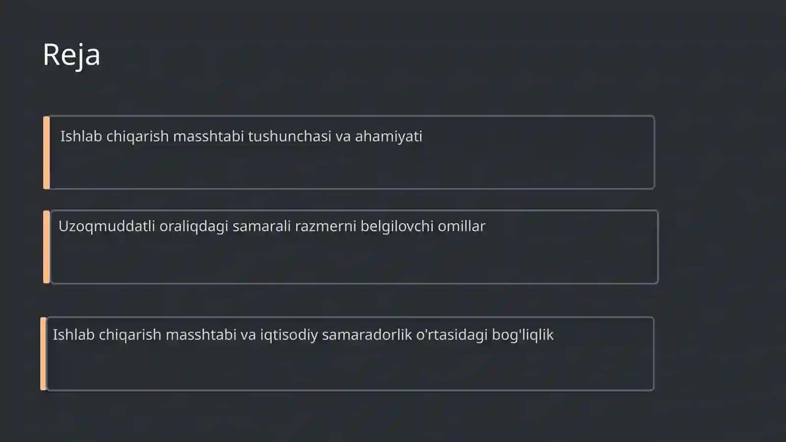 Ishlab chiqarish masshtabi va firmaning uzoqmuddatli oraliqdagi samarali razmeri 2