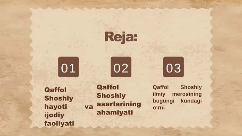Qaffol Shoshiy ilmiy merosi va uning ahamiyati 2
