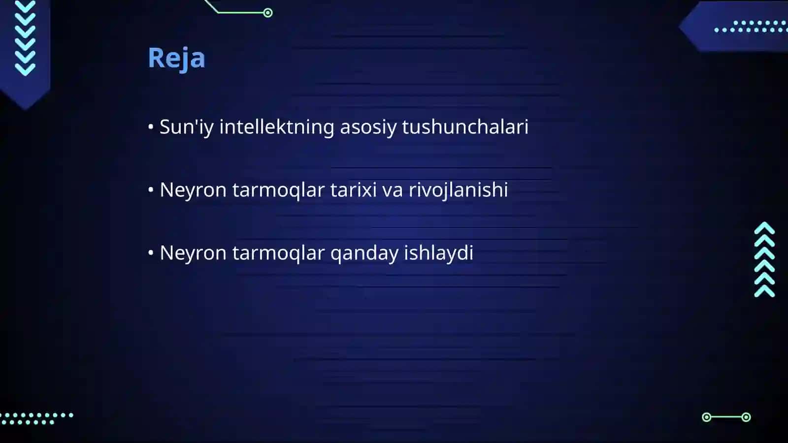 Sun`iy neyron tarmoqlarga kirish 2