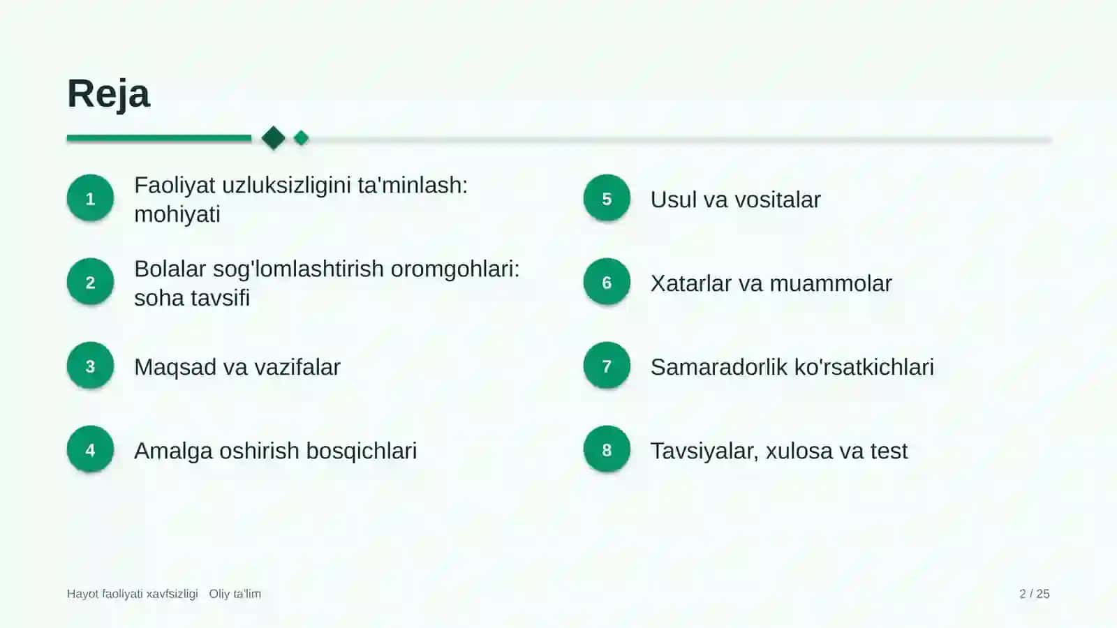 Bolalar sog'lomlashtirish oromgohlarida faoliyat uzluksizligini ta'minlash 2