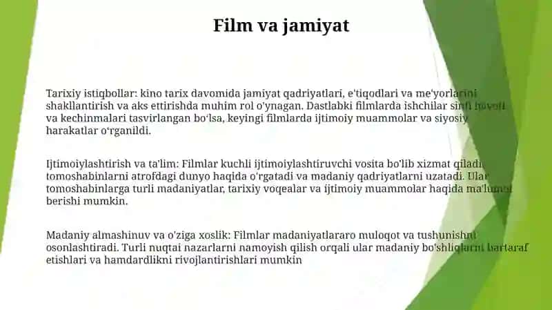 Filimlar Va Ommaviy Madaniyat 2