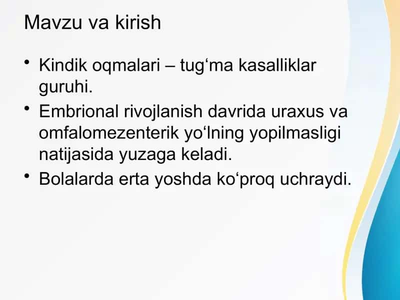 Kindik oqmalari 2