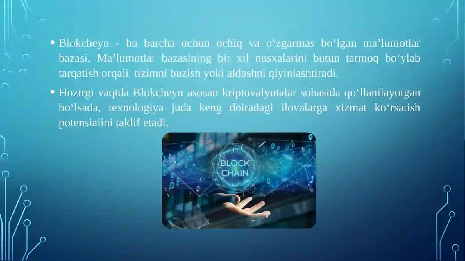 Raqamli iqtisodiyotDa blokchain texnologiyalarini qo’llash 2