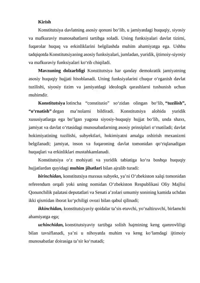 Konstitutsiyaning Funksiyalari 2