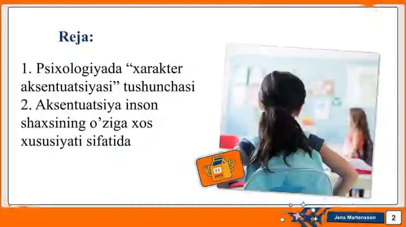 Xarakter aksentuatsiyasi oʻrganish. 2