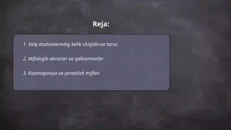 Xalq dostonlari va mifologiya 2