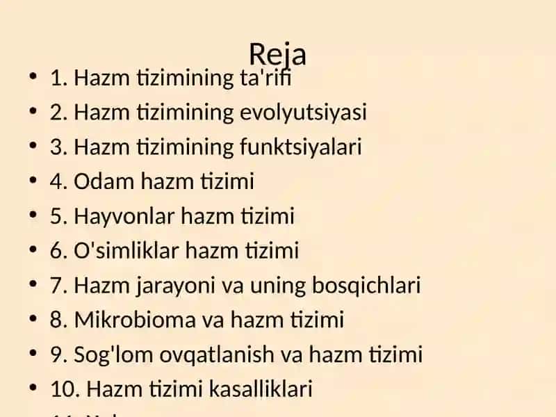 Hazm tizimi onto filogenezi 2