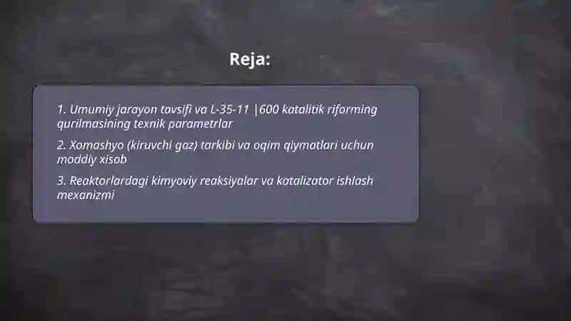L-35-11 |600 katalitik riforming qurilmasi 2