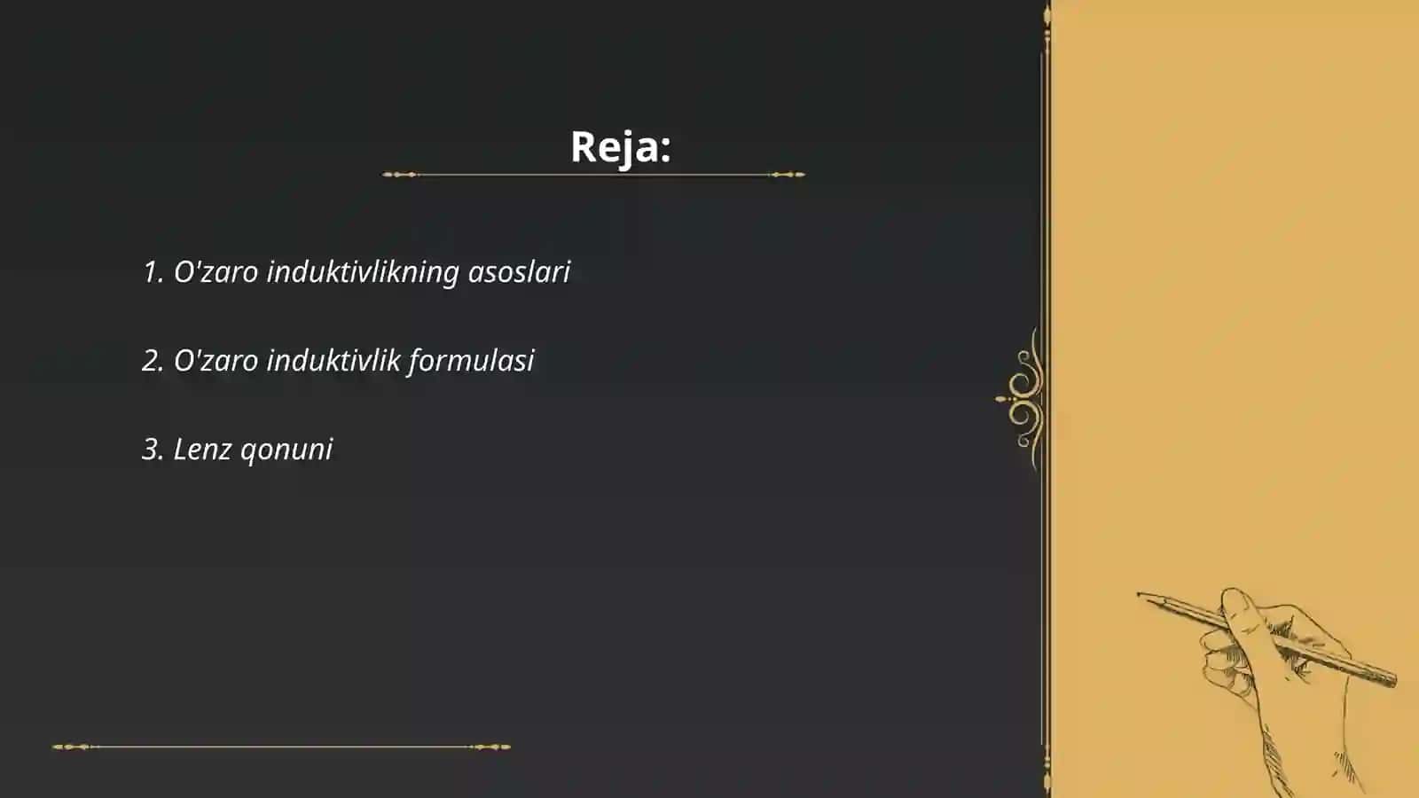 Elektro mexanikada o'zaro induvlik 2
