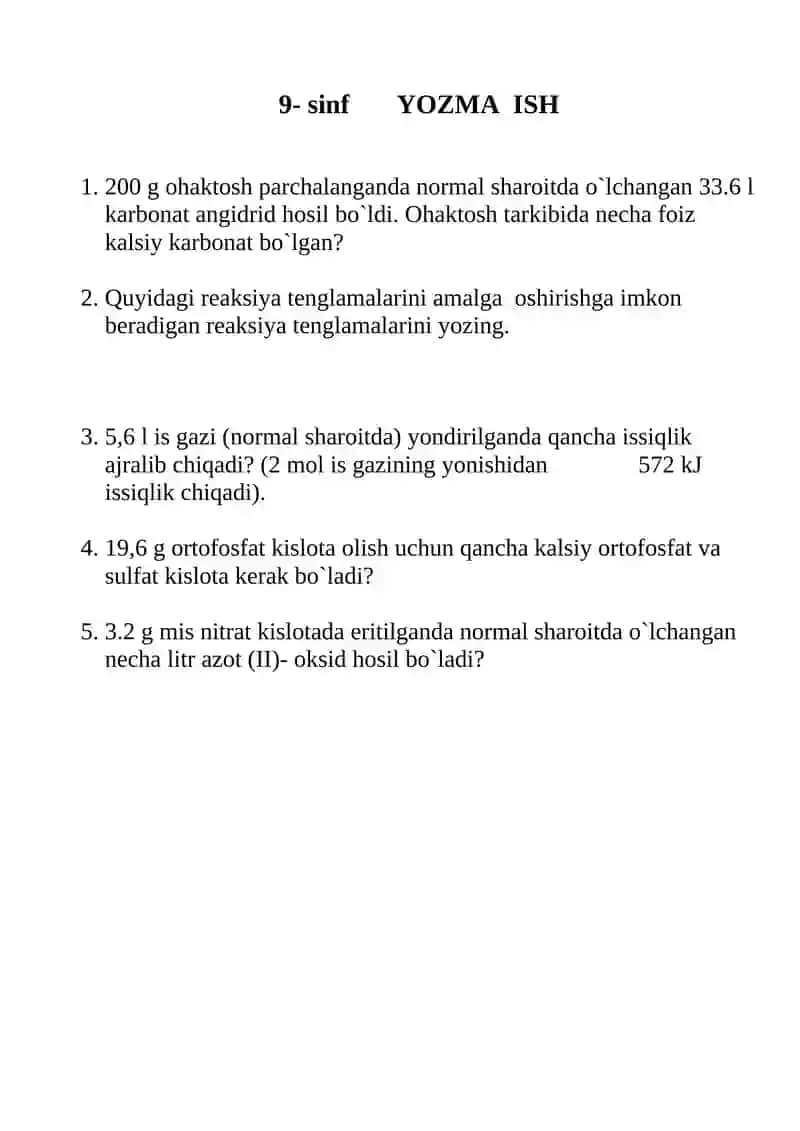 9-sinf KIMYO 2