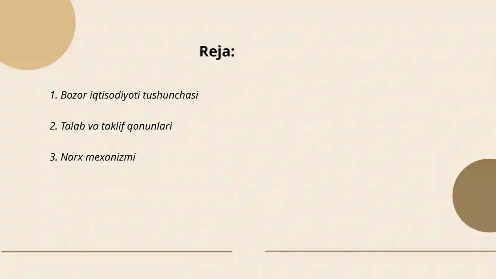 Bozor iqtisodiyotining mazmuni va amal qilishi 2