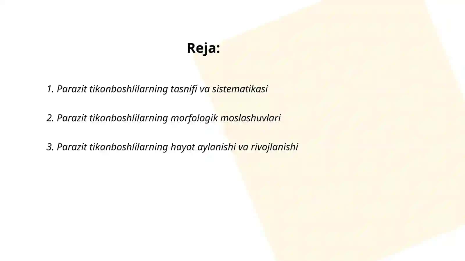 Parazit tikanboshlilar 2