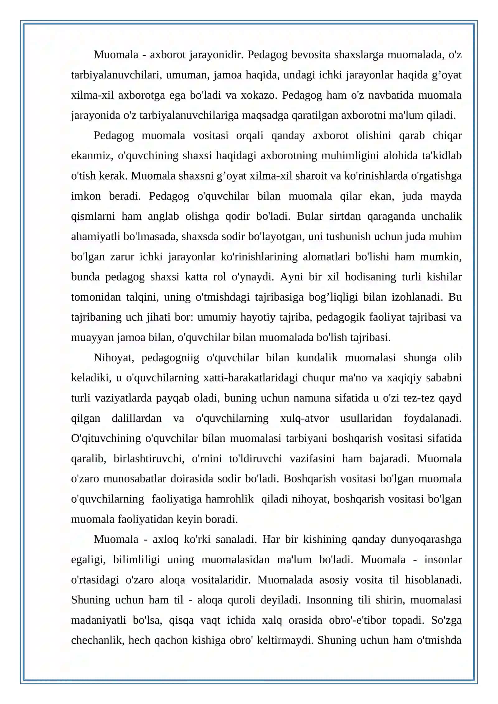 O'qituvchi faoliyatida muloqot madaniyati va psixologiyasi 2