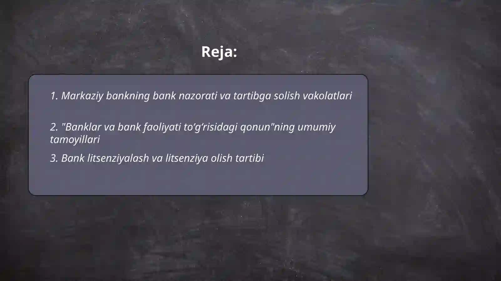 Markaziy Bank qonuni 2