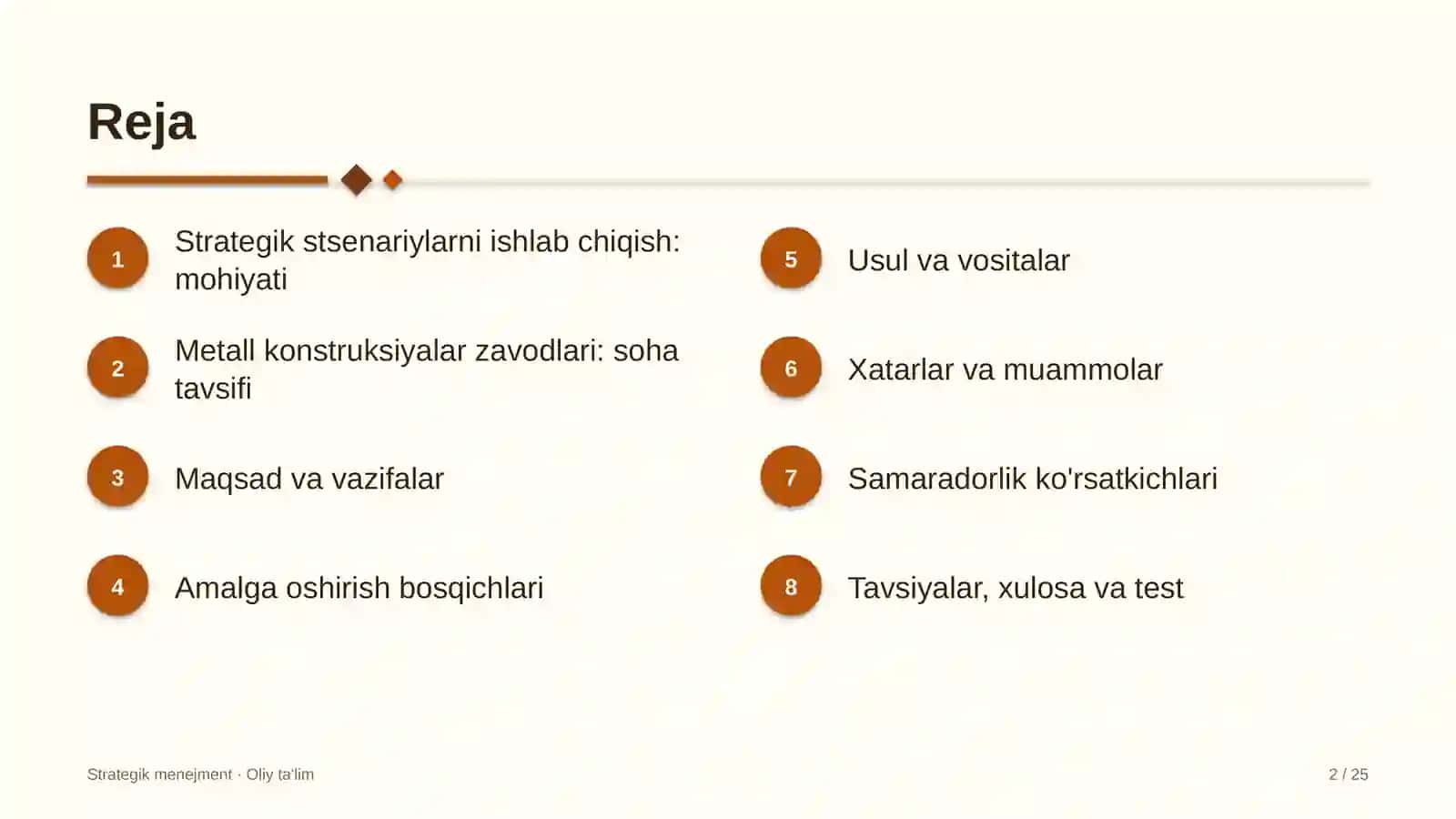 metall konstruksiyalar zavodlarida strategik stsenariylarni ishlab chiqish 3143 2