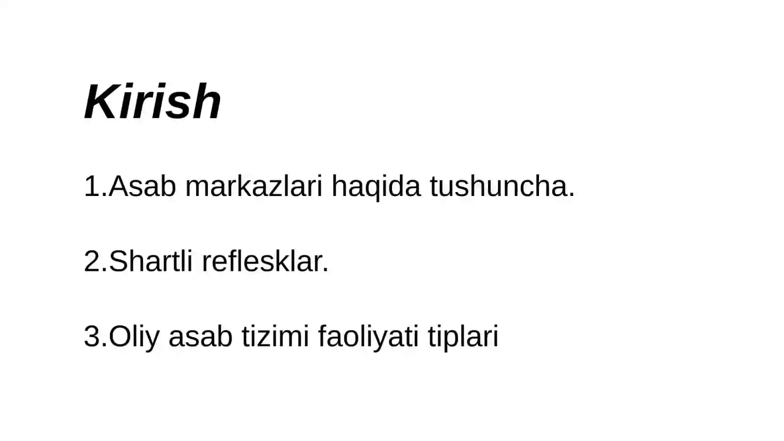 Asab markazlarining o'ziga xosligi 2
