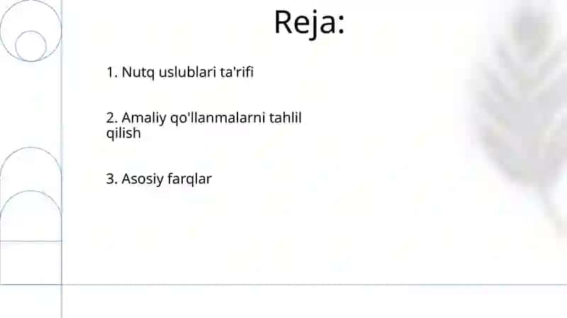 Nutq uslublarining qiyosiy tafsifi 2