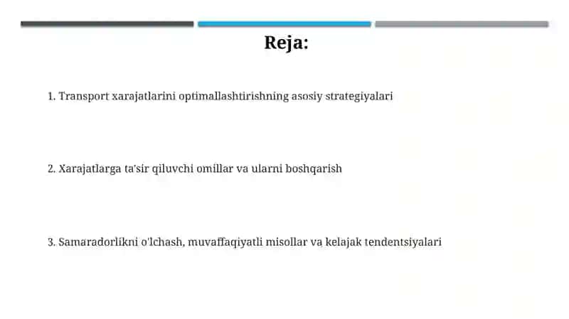 Logistikadatransportxarajatlarinioptimallashtirish 2