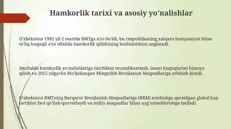Hamkorlik tarixi va asosiy yo'nalishlar 2