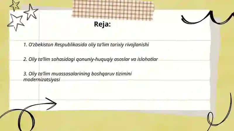 Oʻzbekiston Respublikasida Oliy taʼlim tizimini ravnaqi 2