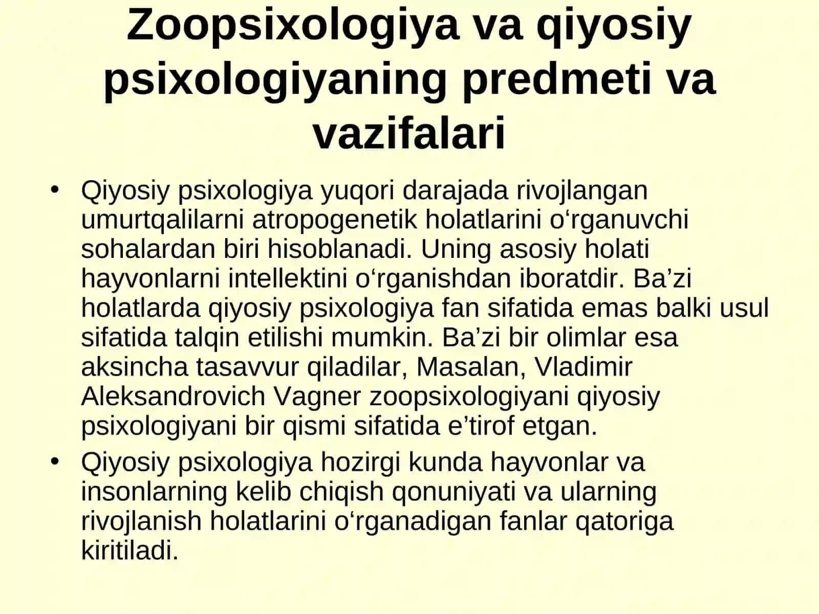 HAYVONLAR PSIXIK FAOLIYATINING UMUMIY TAVSIFI 2