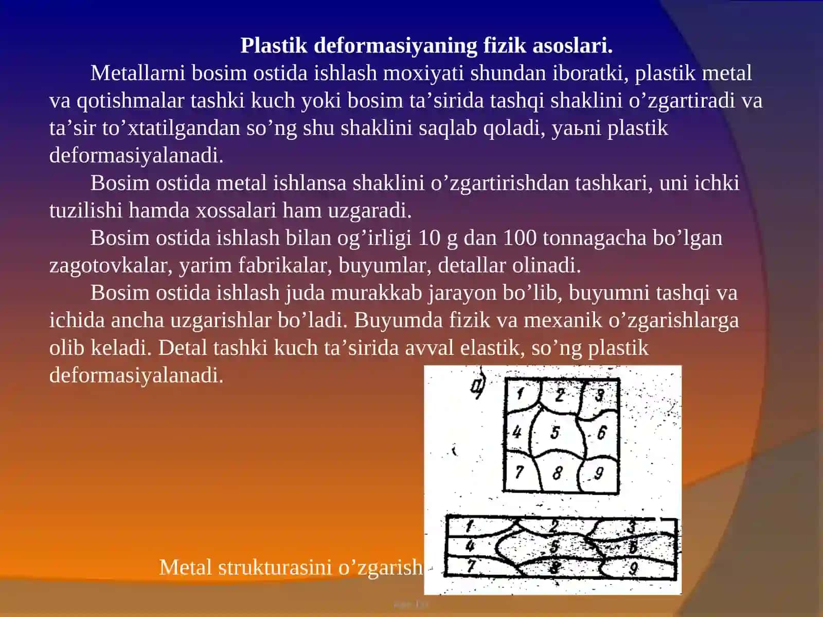 Plastik deformasiyaning fizikasoslari 2