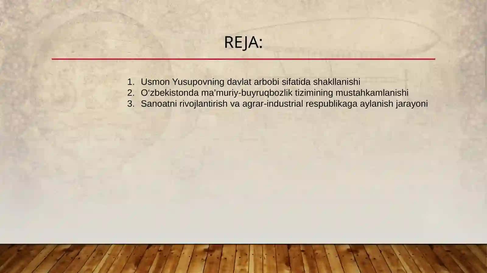 Oʻzbekiston ssr rahbari Usmon Yusupov faoliyati 2