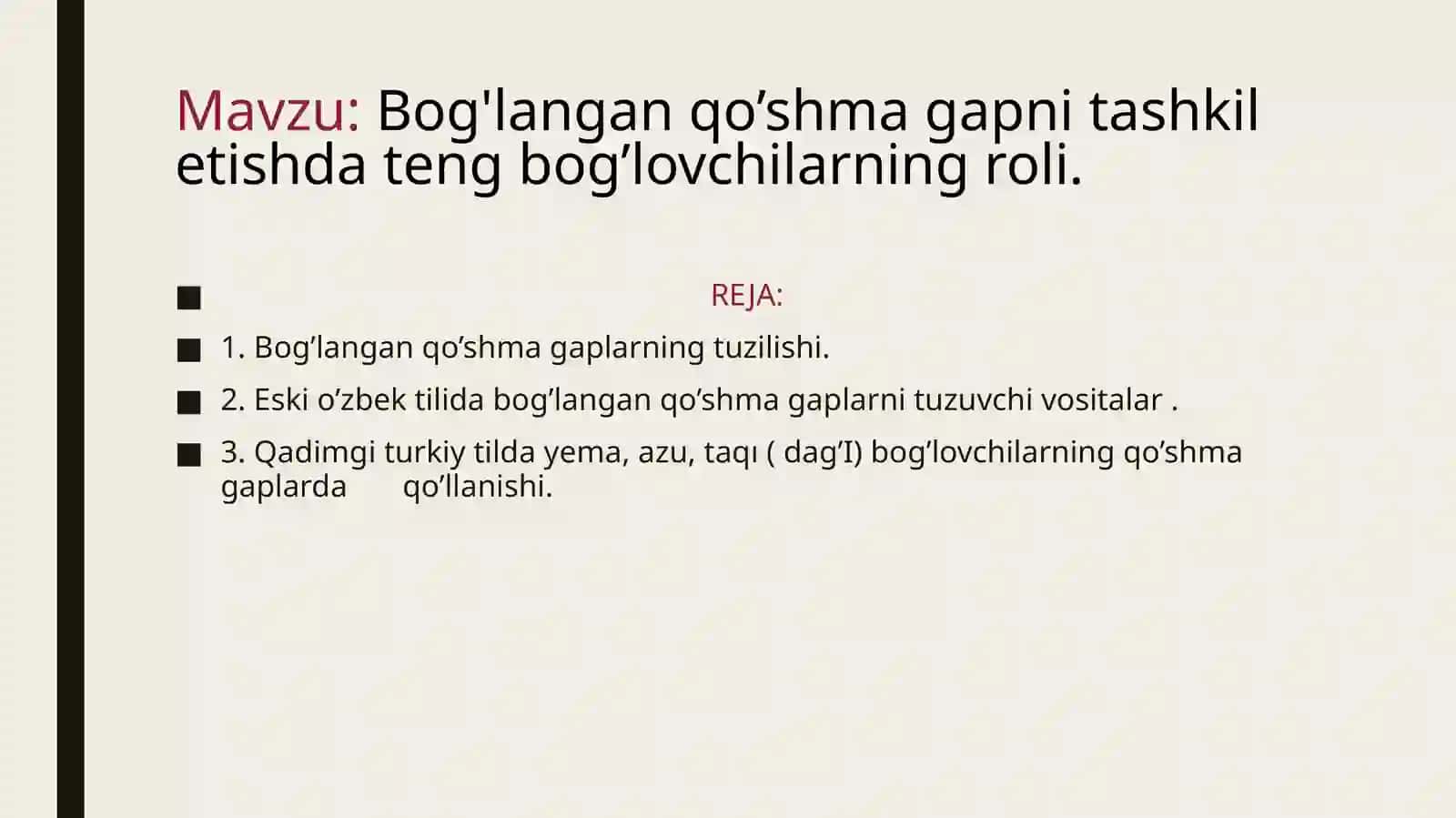 O’zbek tili tarixi 2