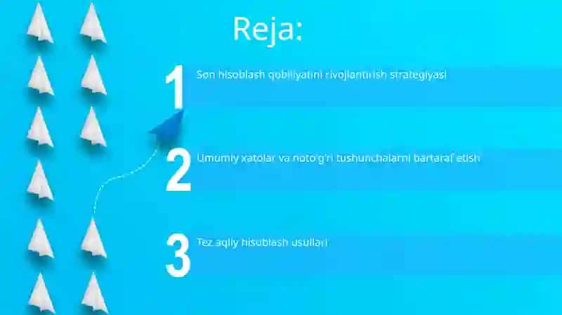 Og'zaki hisob usullarini o'rgatish 2