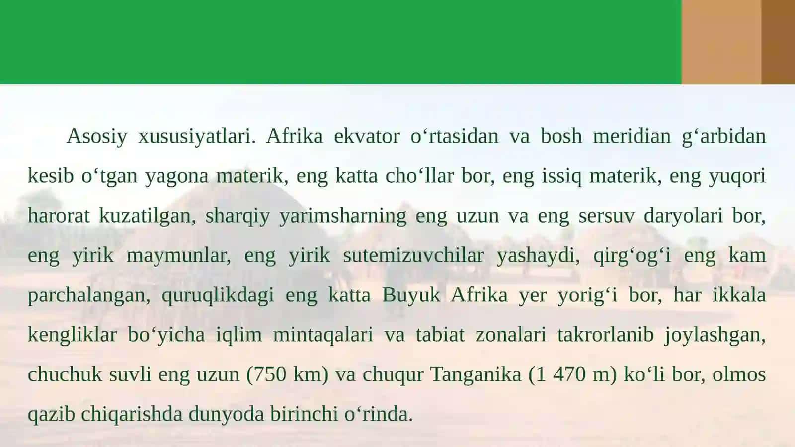 Afrika materigining geografik o‘rni va o‘rganilish tarixi 2