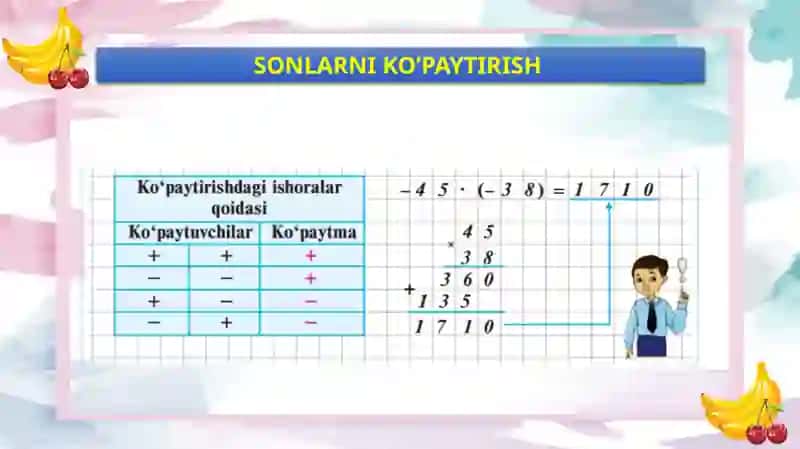 6-sinf Sonlarni ko'paytrish va sonlarni bo'lish 2 2