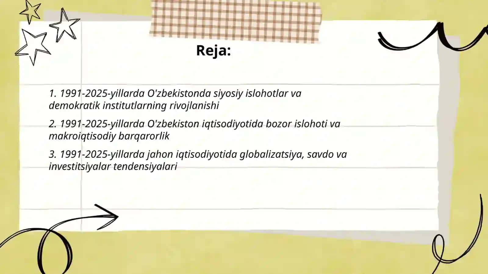 1991-2025-yillarda O'zbekiston va jahon davlatlari taragqiyoti 2