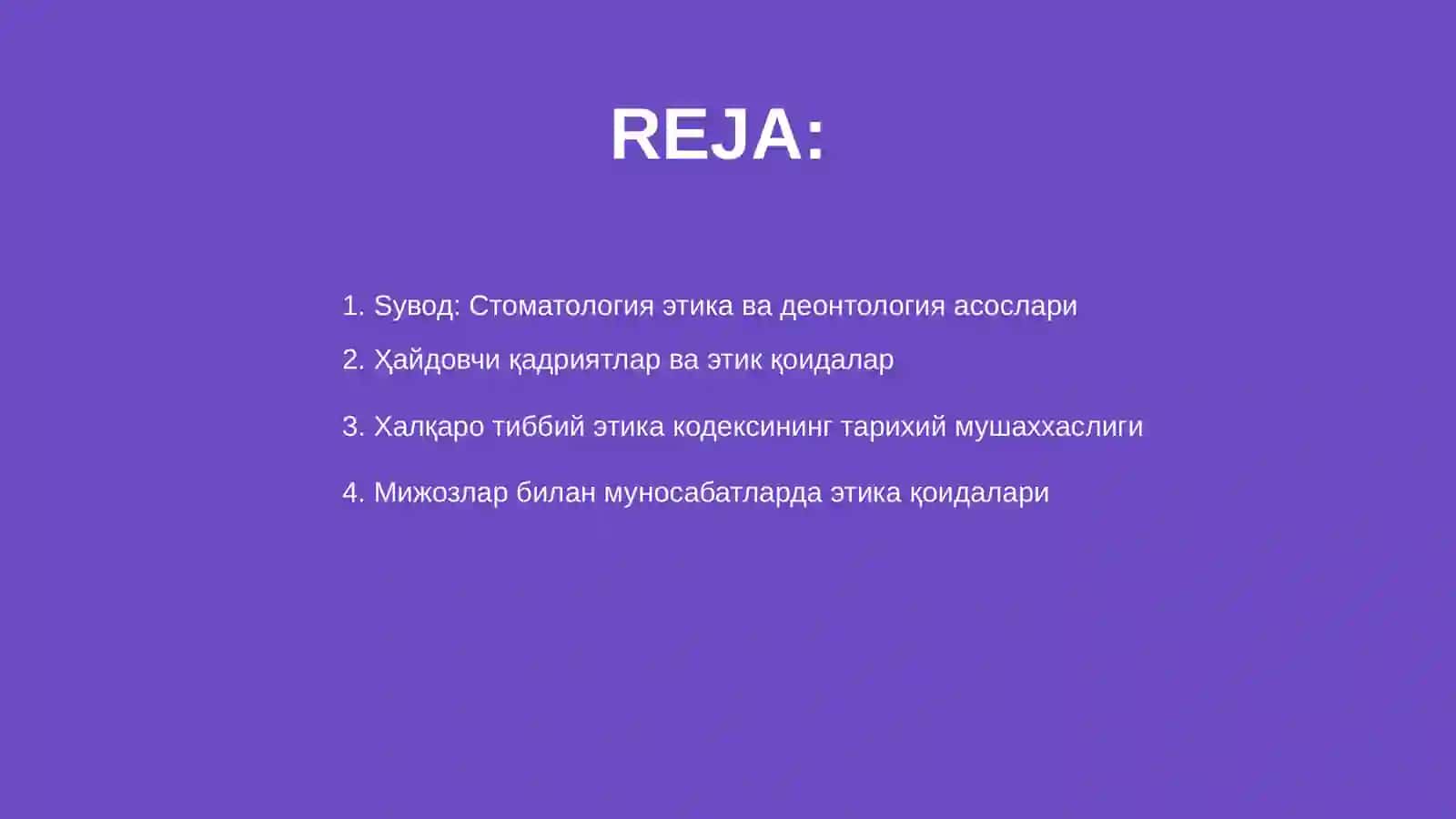 Стоматология этика ва деонтология асослари 2