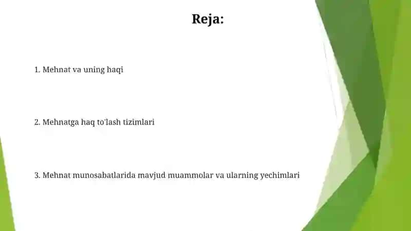 Mehnat va unga haq tolash hisobi 2