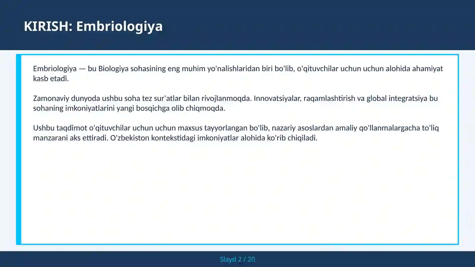 EMBRIOLOGIYA 2