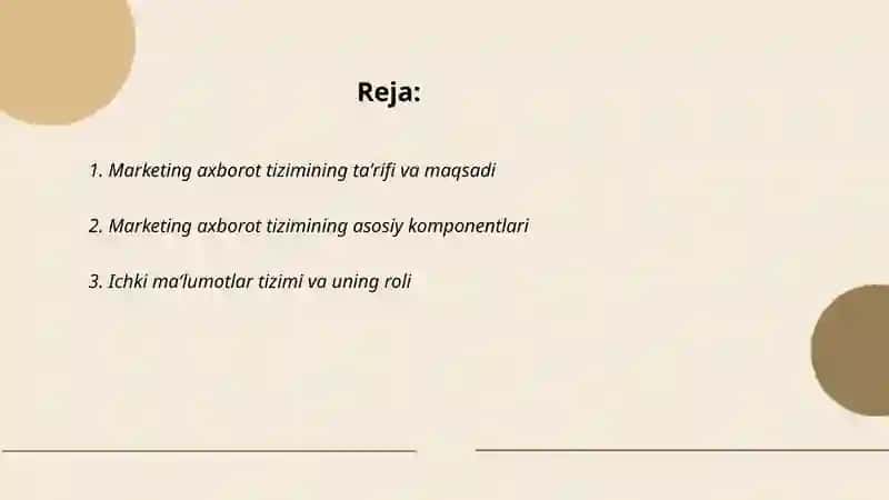 Marketing axborot tizimi 2