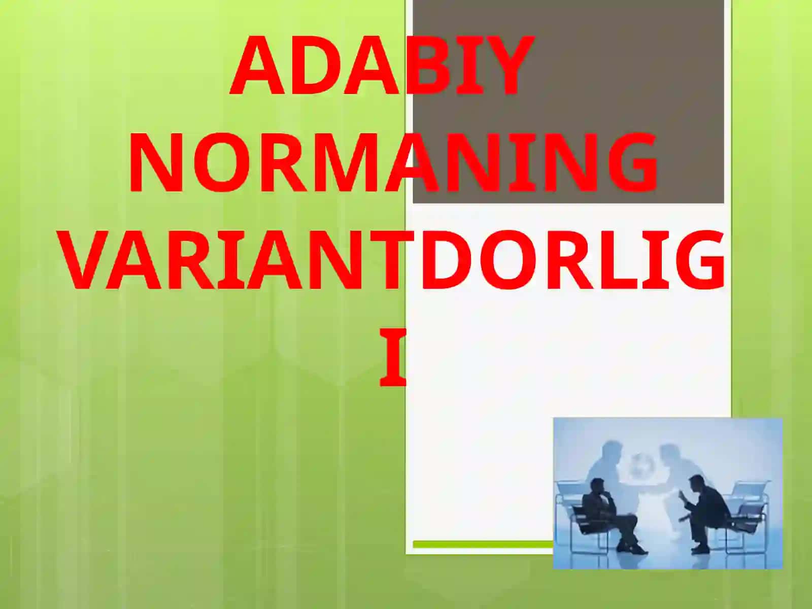 ADABIY NORMA VARIANTLARI 2