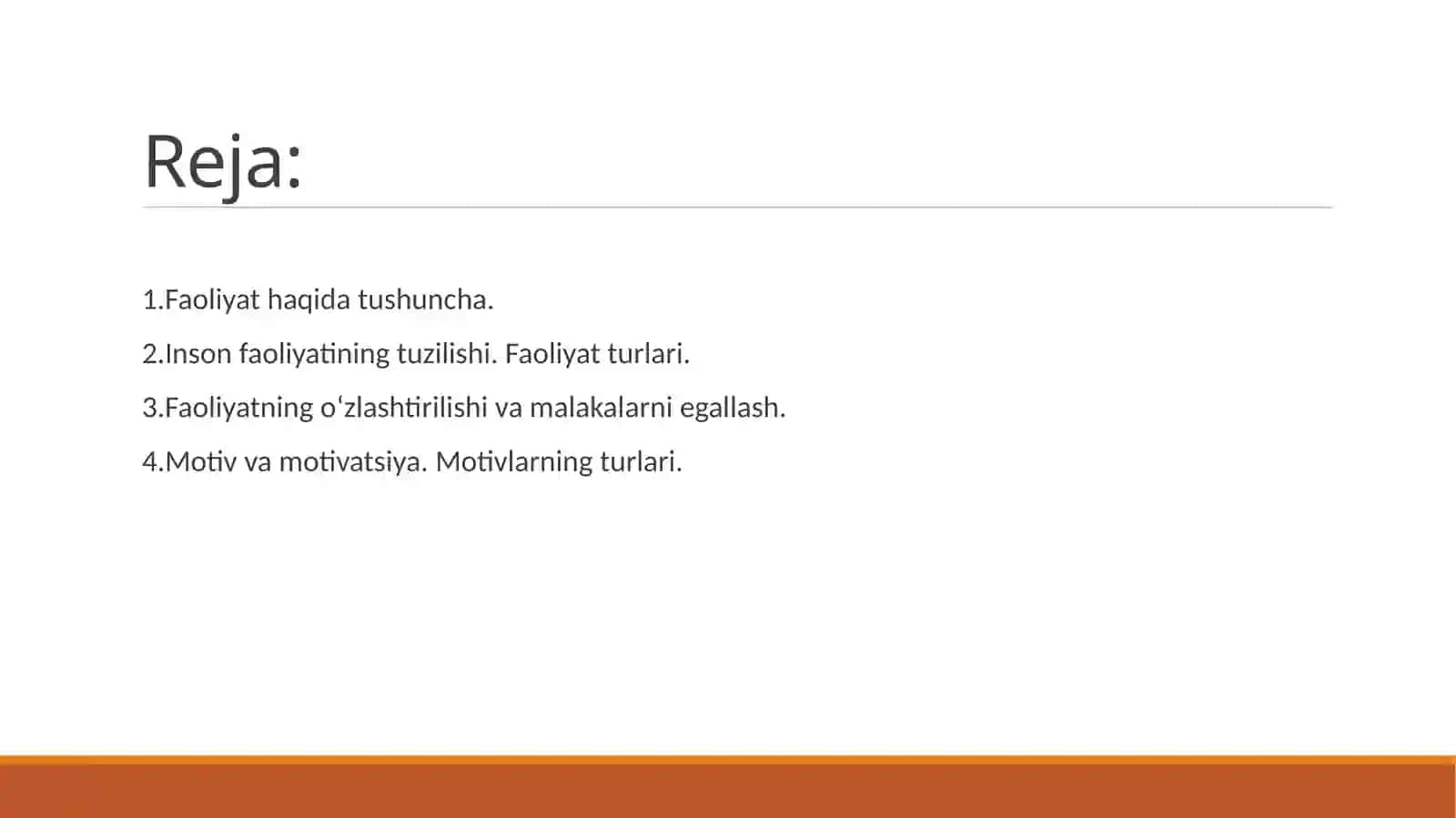 Faoliyat va motivatsiya 2
