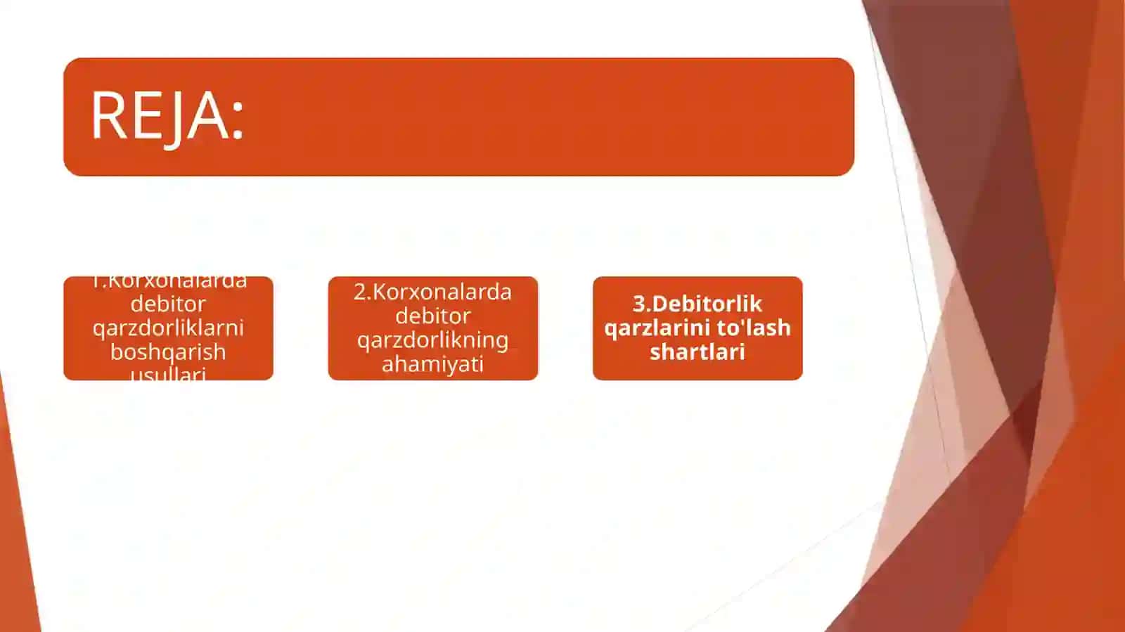 Korxonalarning debitor qarzdorligini boshqarish 2