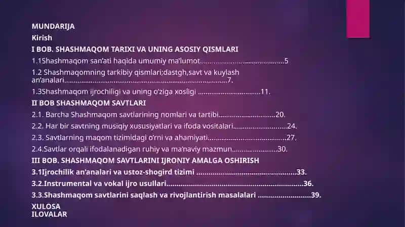Oʻzbek maqom tarixi va nazariyasi fani 2
