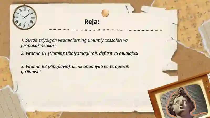 Tibbiyotda suvda eriydigan Vitaminlar 2