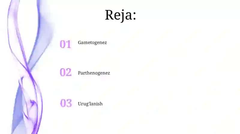 Gametogenez, Parthenogenez, Urug'lanish 2