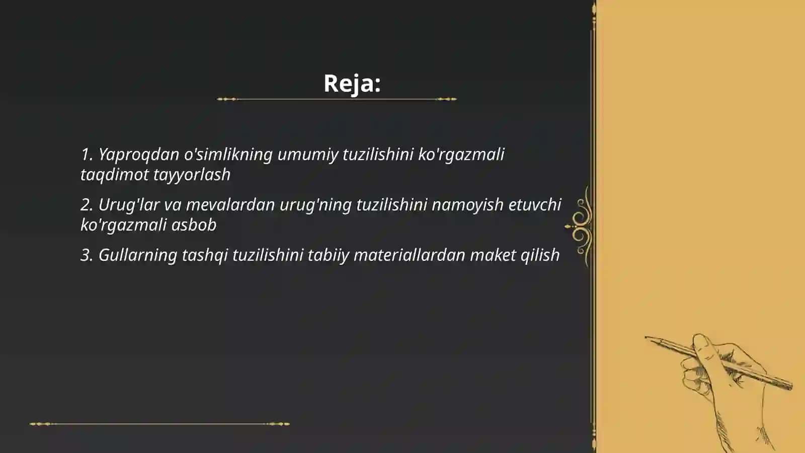 Tabiiy materiallardan kurgazmali qurollar tayyorlash 2