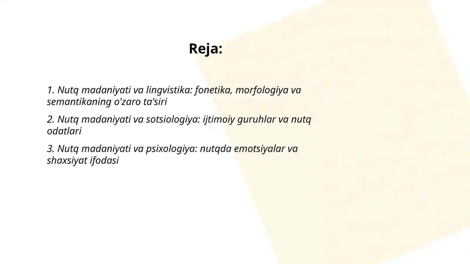 Nutq madaniyati va lingvistika 2