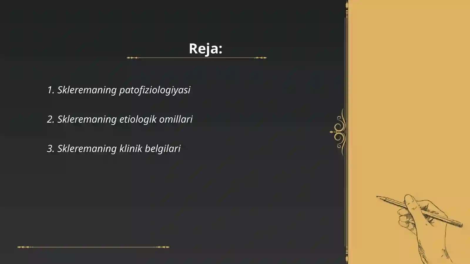 Skleremaning patofiziologiyasi 2