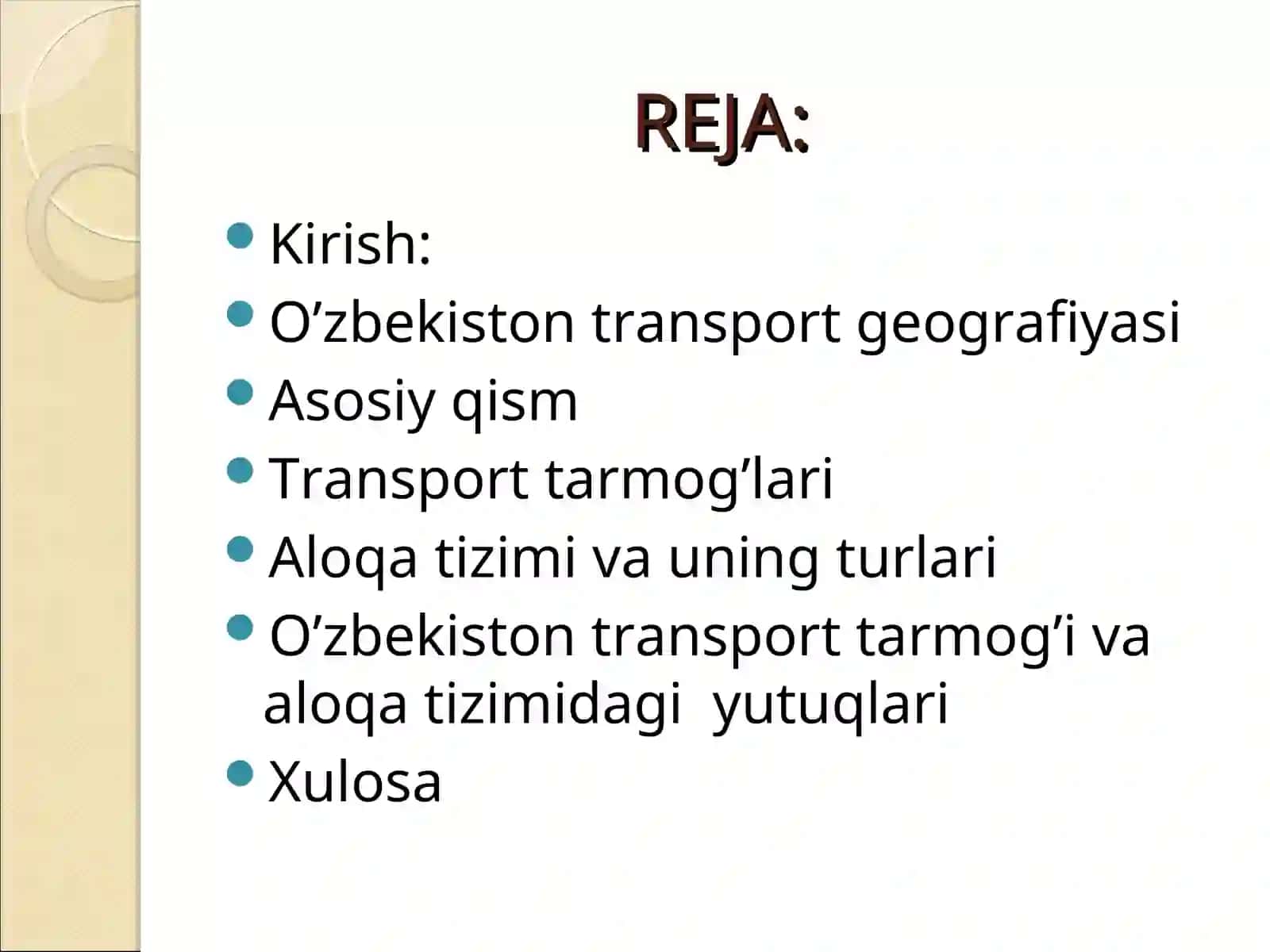 Transport va aloqa tizimi 2