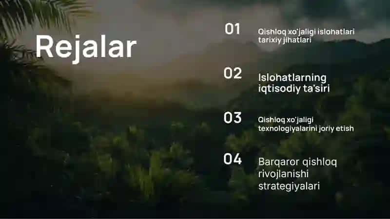 O'zbekiston Respublikasida qishloq xo'jaligidagi islohatlar 2
